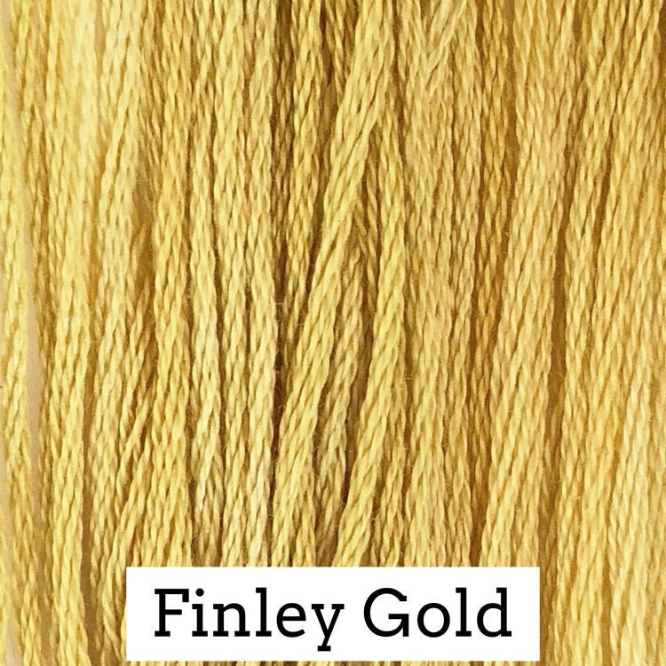 Finley Gold by Classic Colorworks - 5 yds, Hand-Dyed, 6 Strand, 100% Cotton, Cross Stitch Embroidery Floss
