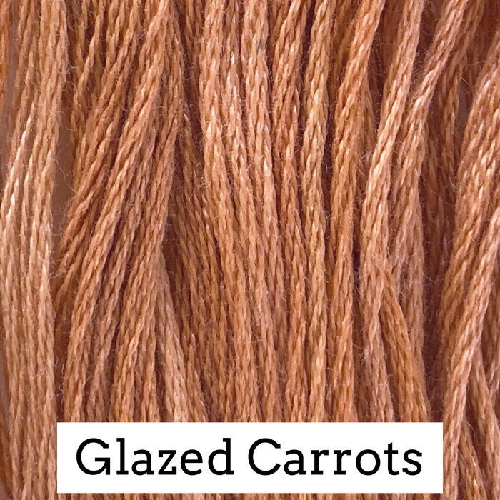 Glazed Carrots by Classic Colorworks - 5 yds, Hand-Dyed, 6 Strand, 100% Cotton, Cross Stitch Embroidery Floss