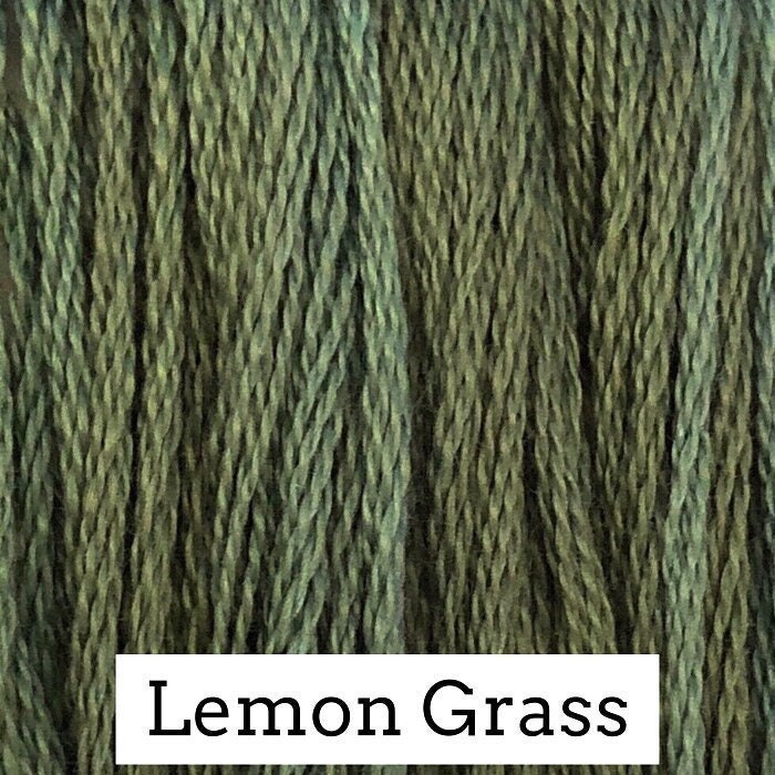 Lemon Grass by Classic Colorworks - 5 yds, Hand-Dyed, 6 Strand, 100% Cotton, Cross Stitch Embroidery Floss