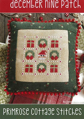 December Nine Patch - Lindsey's Nine Patch Series - Primrose Cottage Stitches - Cross Stitch Pattern