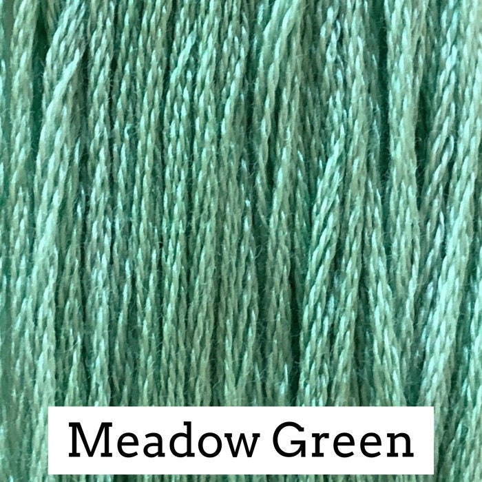 Meadow Green by Classic Colorworks - 5 yds, Hand-Dyed, 6 Strand, 100% Cotton, Cross Stitch Embroidery Floss