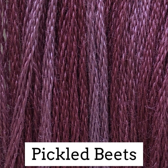 Pickled Beets by Classic Colorworks - 5 yds, Hand-Dyed, 6 Strand, 100% Cotton, Cross Stitch Embroidery Floss