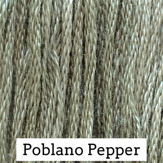 Poblano Pepper by Classic Colorworks - 5 yds, Hand-Dyed, 6 Strand, 100% Cotton, Cross Stitch Embroidery Floss