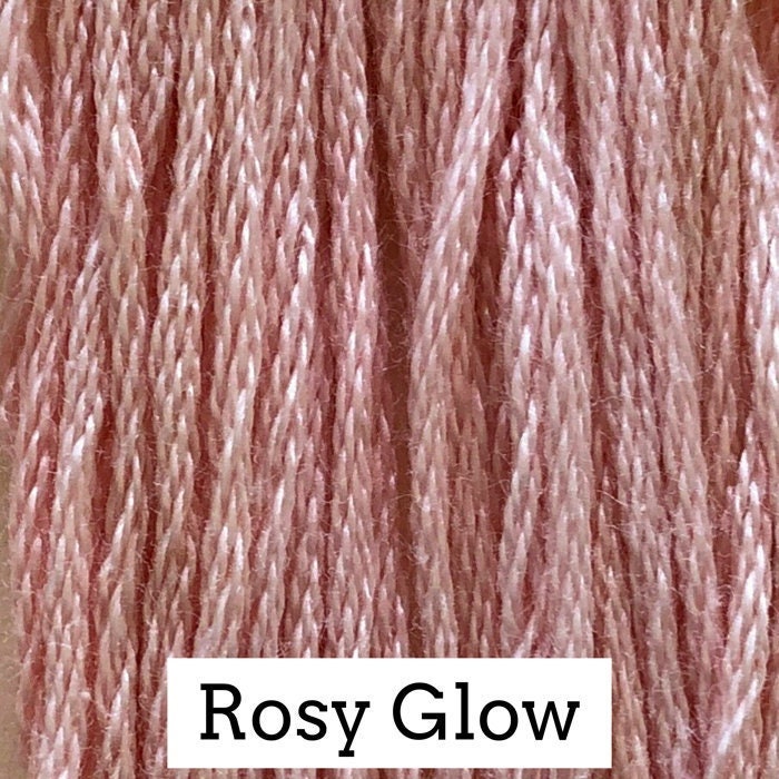 Rosy Glow by Classic Colorworks - 5 yds, Hand-Dyed, 6 Strand, 100% Cotton, Cross Stitch Embroidery Floss