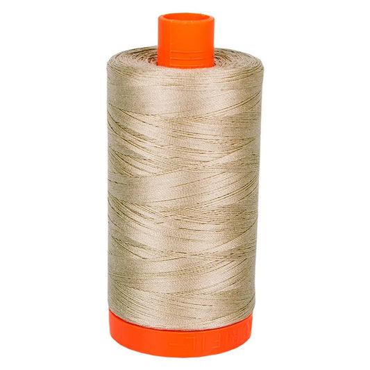 50wt Aurifil Pewter 100% Cotton Mako Thread