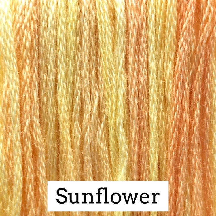 Sunflower by Classic Colorworks - 5 yds, Hand-Dyed, 6 Strand, 100% Cotton, Cross Stitch Embroidery Floss
