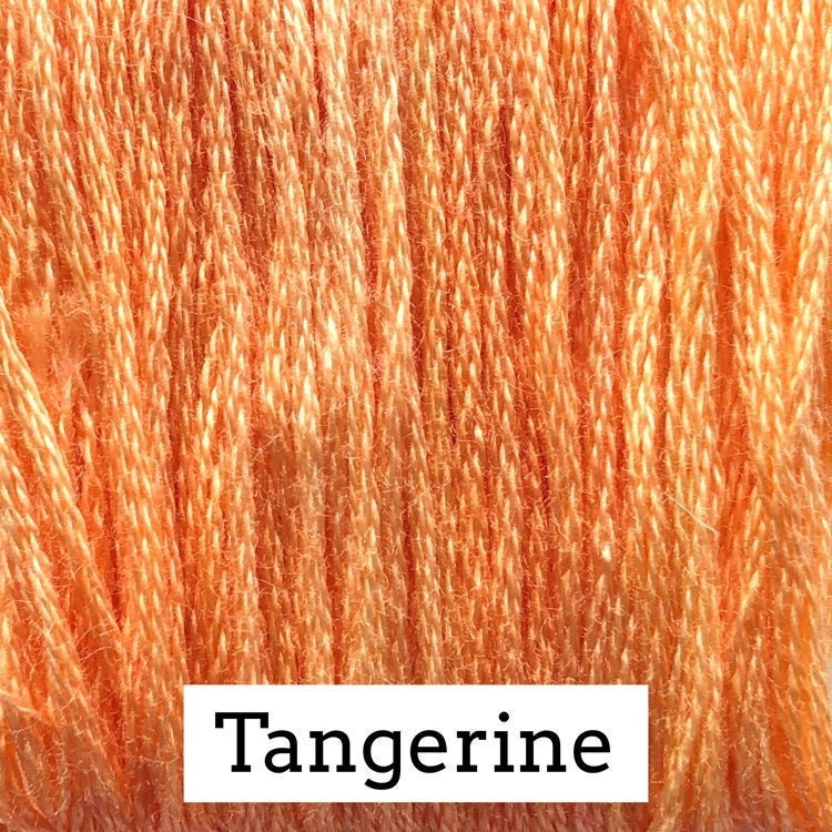 Tangerine by Classic Colorworks - 5 yds, Hand-Dyed, 6 Strand, 100% Cotton, Cross Stitch Embroidery Floss