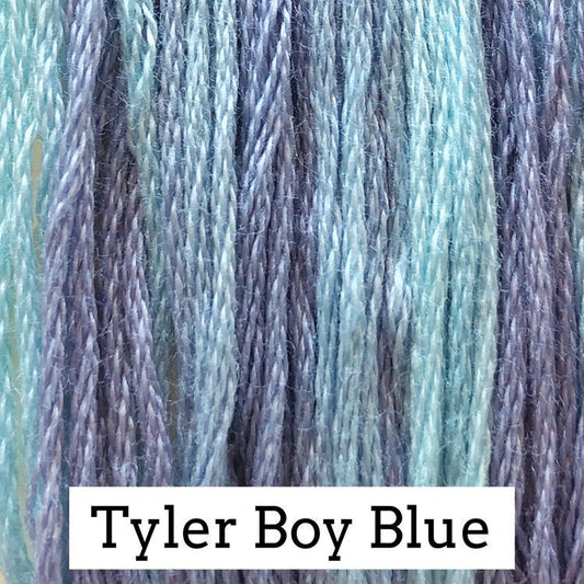 Tyler Boy Blue by Classic Colorworks - 5 yds, Hand-Dyed, 6 Strand, 100% Cotton, Cross Stitch Embroidery Floss