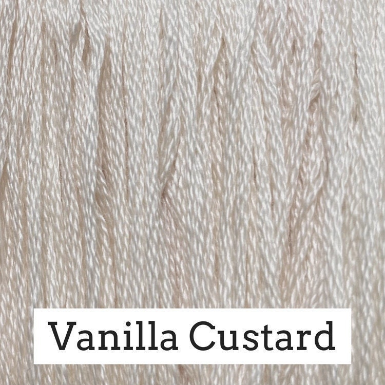Vanilla Custard by Classic Colorworks - 5 yds, Hand-Dyed, 6 Strand, 100% Cotton, Cross Stitch Embroidery Floss