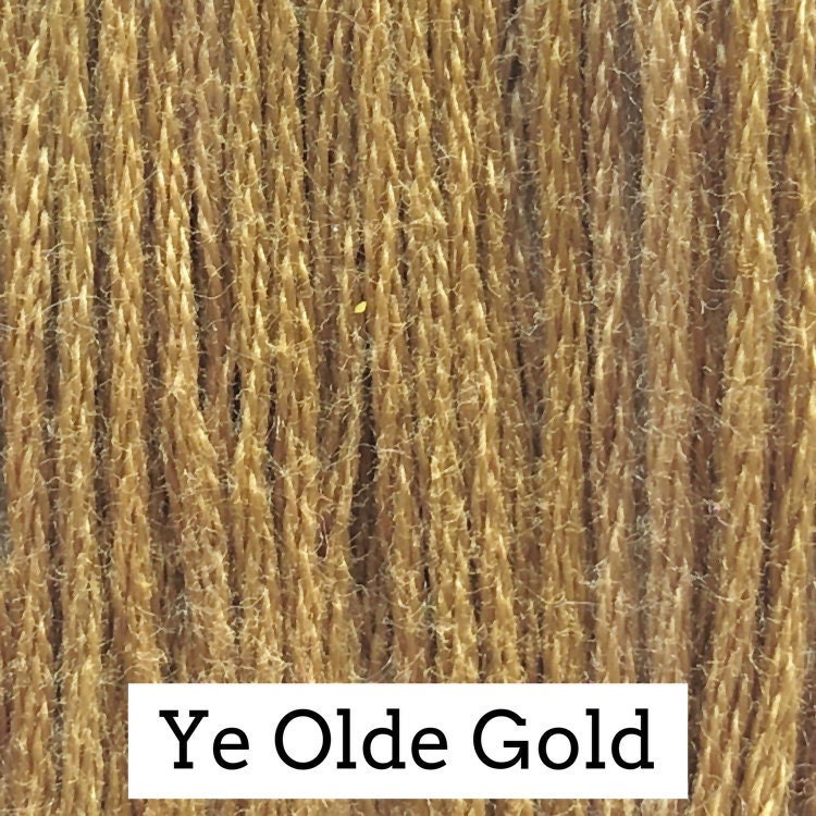Ye Olde Gold by Classic Colorworks - 5 yds, Hand-Dyed, 6 Strand, 100% Cotton, Cross Stitch Embroidery Floss