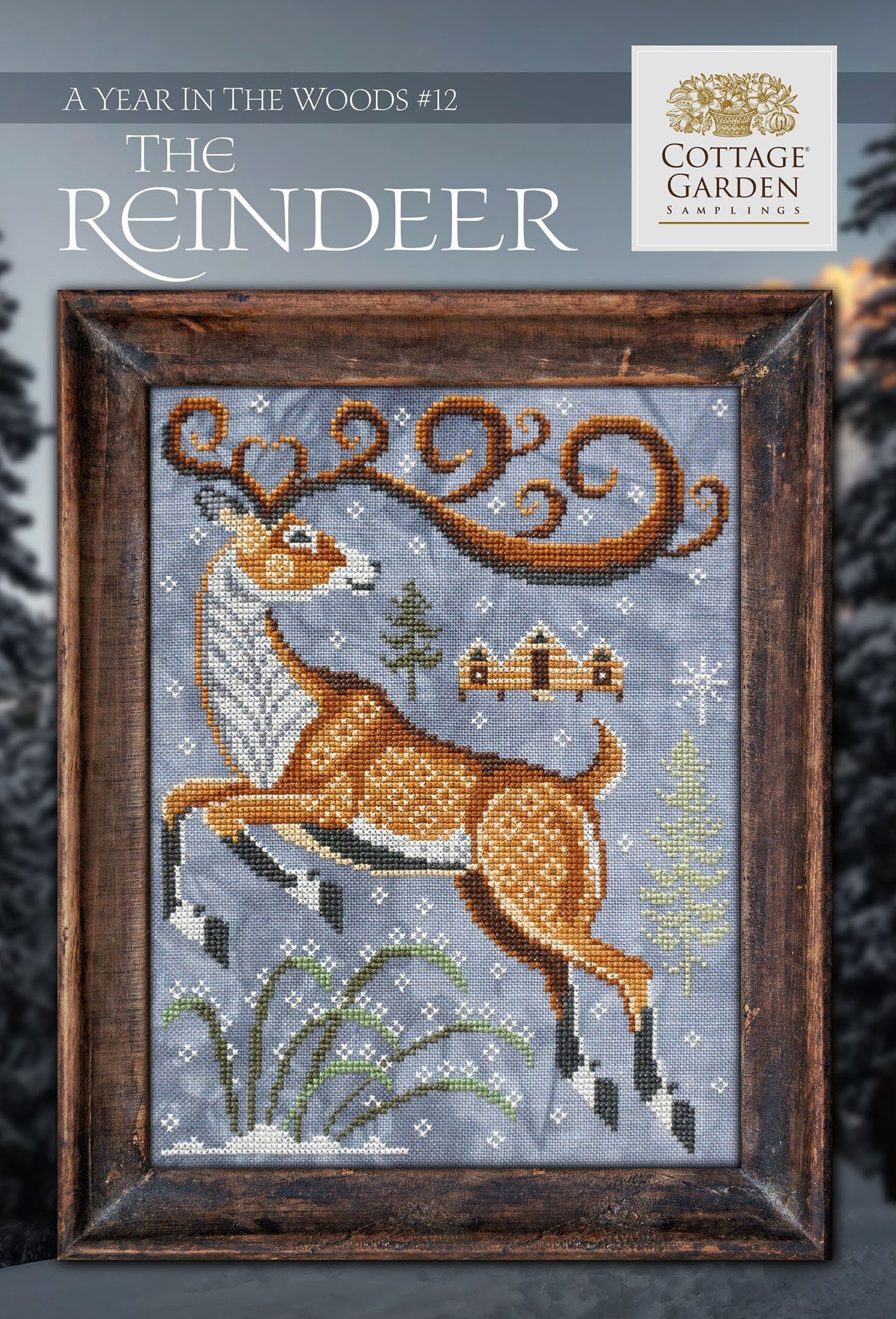 The Reindeer- A Year in the Woods #12 - Cottage Garden Samplings - Cross Stitch Pattern