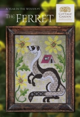 The Ferret #5 - A Year in the Woods - Cottage Garden Samplings - Cross Stitch Pattern