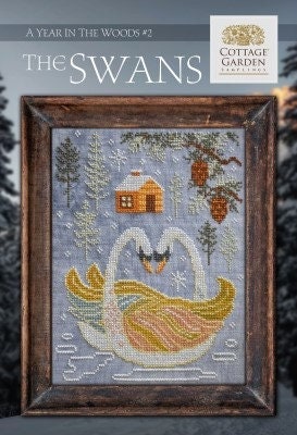 The Swans #2 - A Year in the Woods - Cottage Garden Samplings - Cross Stitch Pattern