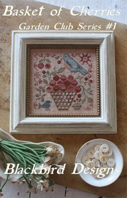 Basket of Cherries - Garden Club Series #1- Blackbird Design