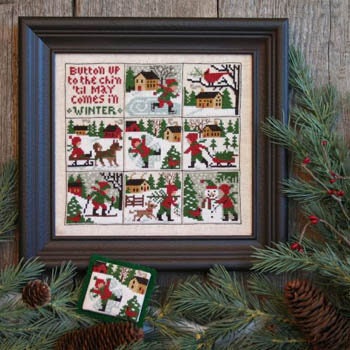 Button Up - The Prairie Schooler - Cross Stitch Pattern