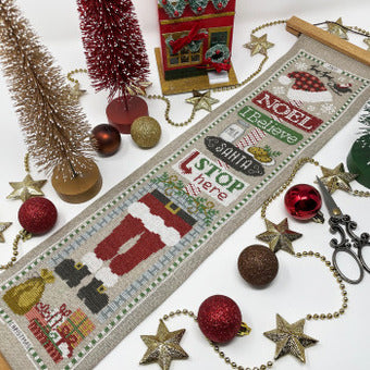 Jolly Christmas Bell Pull - Tiny Modernist - Cross Stitch Pattern